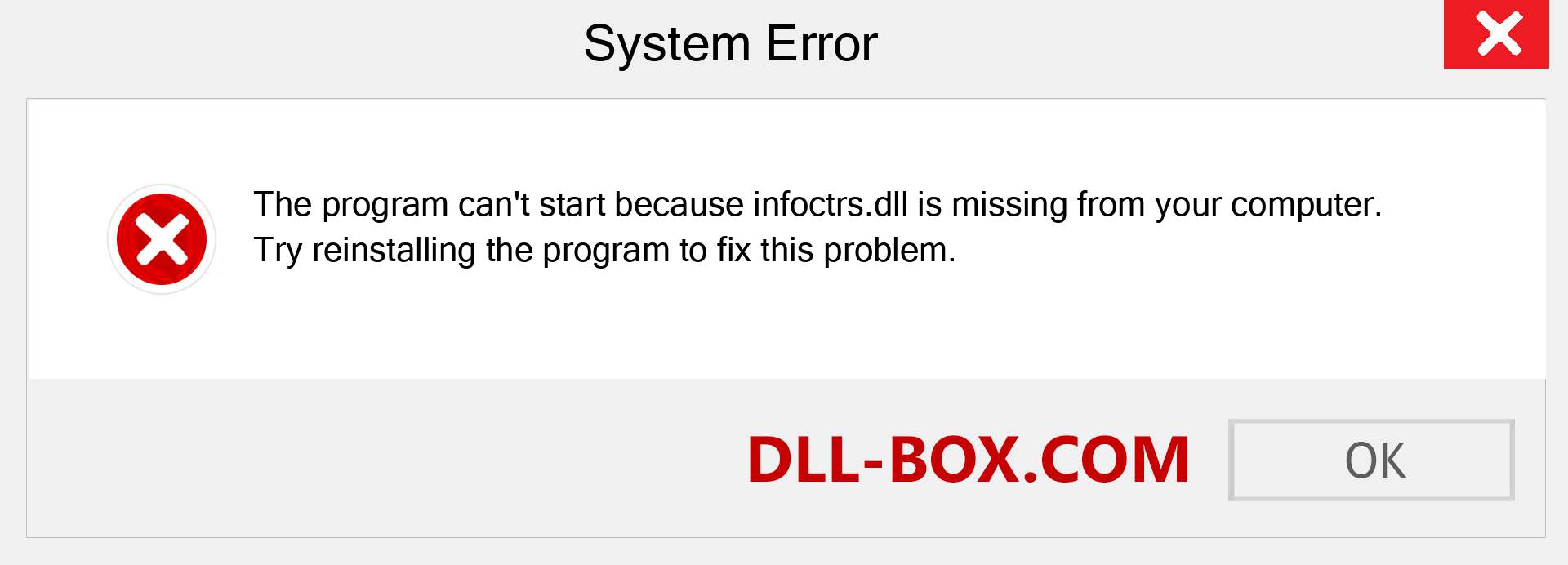  infoctrs.dll file is missing?. Download for Windows 7, 8, 10 - Fix  infoctrs dll Missing Error on Windows, photos, images